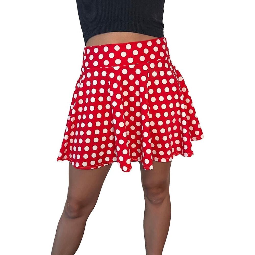 Urban CoCo Red & White Polka Dot Flared Skater Skirt XL